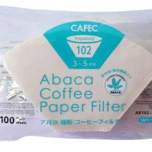 נייר טרפז למכונת פילטר CAFEC Trapezoid 102 | Cup 3-5 | Abaca Trapezoid Paper Filter | AB-102/100W