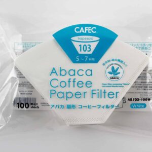 נייר טרפז למכונת פילטר CAFEC Trapezoid 103 | Cup 5-7 | Abaca Trapezoid Paper Filter | AB-103/100W