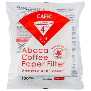 ניירות פילטר פרימיום לקפה Cafec סדרת Abaca גודל 4 – תוצרת יפן