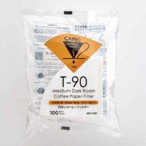 נייר למכונת פילטר CAFEC Medium Roast T-90 Coffee Paper Filter 1 Cup, 100 pcs